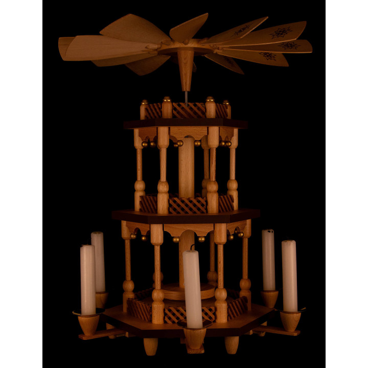 3-stöckige Pyramide unbestückt - 38 cm