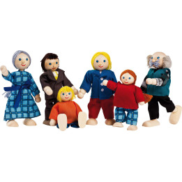 Flexible Doll Family - 6 Pieces
