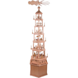 Pedestal for Pyramids Hexagonal Natural - 36 cm / 14.2 inch