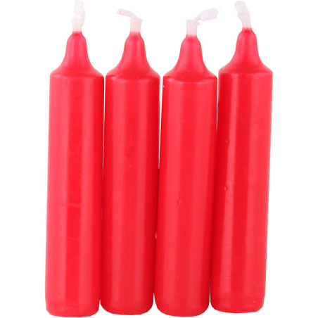 High Quality Pyramid-Candles Red - D 2.0 cm (0.79 Inch)