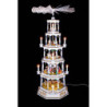 5-Tier Richard Glässer Christmas Pyramid - Romantic - White - 123 cm / 48 inch
