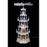 5-Tier Richard Glässer Christmas Pyramid - Romantic - White - 123 cm / 48 inch