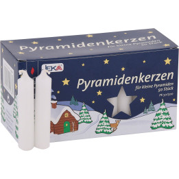 High Quality Pyramid-Candles White - D 1.4 cm (0.55 Inch)
