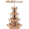 4-stöckige Barock Spiegel-Pyramide Geburt, natur - 86 cm