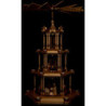 4-stöckige Barock Spiegel-Pyramide Geburt, natur - 86 cm