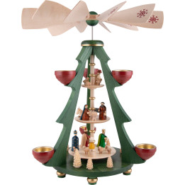 3-Tier Pyramid Tree - Nativity - 40 cm / 15.7 inch