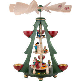 3-Tier Pyramid Tree - Distribution of Presents - 40 cm / 15.7 inch