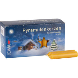 Hochwertige Pyramidenkerzen honigfarben - 1,4 cm Durchmesser