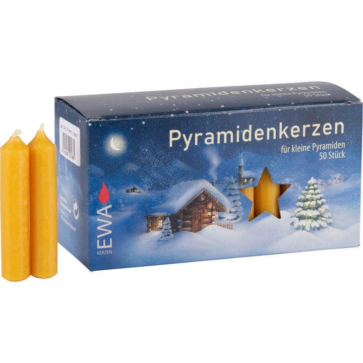 High Quality Pyramid-Candles Honey Color - D 1.4 cm (0.55 Inch)