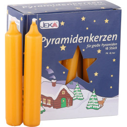 High Quality Pyramid-Candles Honey Color - D 1.7 cm (0.66 Inch)