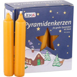 High Quality Pyramid-Candles Honey Color - D 1.7 cm (0.66 Inch)
