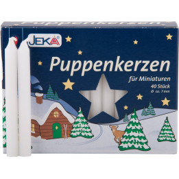 High Quality White Candles for Figurines - D 0,7 cm (0,28 Inch)