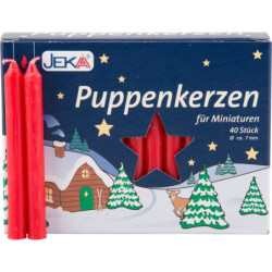 High Quality Red Candles for Figurines - D 0,7 cm (0,28 Inch)
