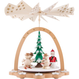 1-Tier Pyramid - Snowmen - 40 cm / 15.7 inch