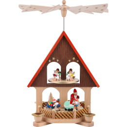 2-stöckige Pyramide Pyramidenhaus Bescherung - 36 cm