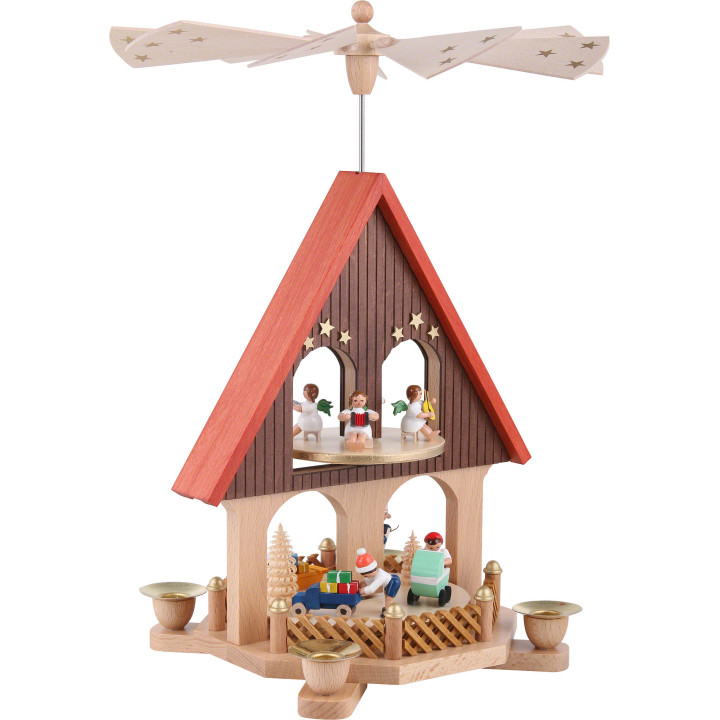 2-Tier Pyramid - House Giving Scene - 36 cm / 14.2 inch