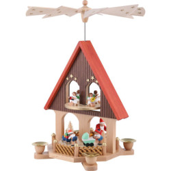 2-stöckige Pyramide Pyramidenhaus Bescherung - 36 cm