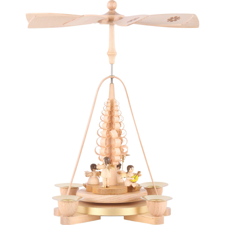 1-Tier Pyramid - Angel Natural Wood - 25 cm / 9.8 inch