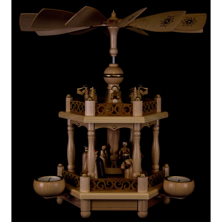 2-Tier Pyramid - 'Nativity' - 35 cm / 13.8 inch