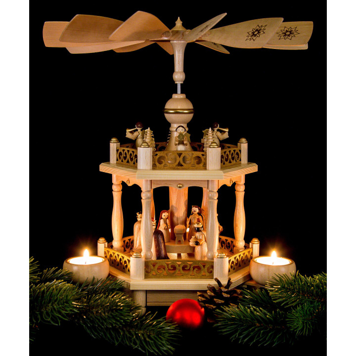 2-Tier Pyramid - 'Nativity' - 35 cm / 13.8 inch
