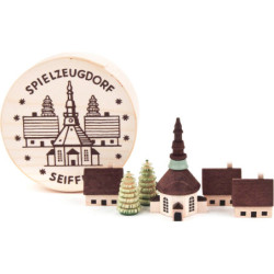 Seiffener Dorf in Spandose - 4 cm