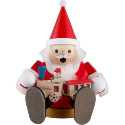 Smoker - Santa with Train, sitting - 15 cm / 5.9 inch