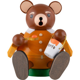 Räuchermännchen Bär sitzend - Kugelrauchfigur - 13 cm