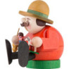 Räuchermännchen mini sitzend - Spielzeugverkäufer - 8 cm