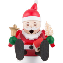 Räuchermännchen mini sitzend - Weihnachtsmann - 9 cm
