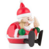 Räuchermännchen mini sitzend - Weihnachtsmann - 9 cm