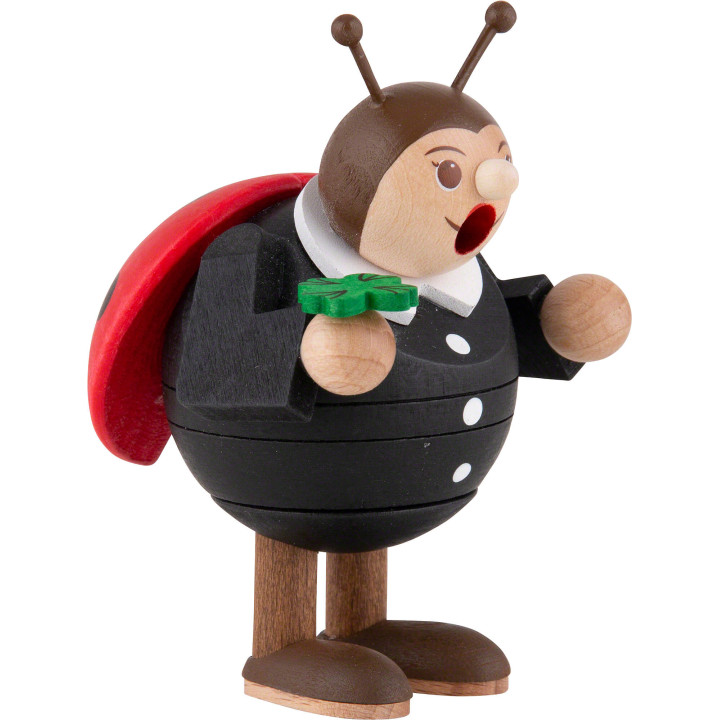 Räuchermännchen Marienkäfer - Minikugelrauchfigur - 9 cm