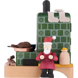 Smoking Stove with Santa - 13 cm / 5.1 inch
