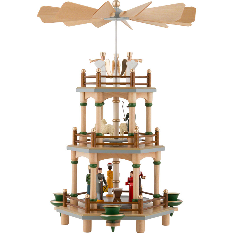 3-Tier Pyramid - Nativity - 35 cm / 13.5 inch