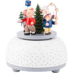 Music Box Children in Winter - 12 cm / 5 inch