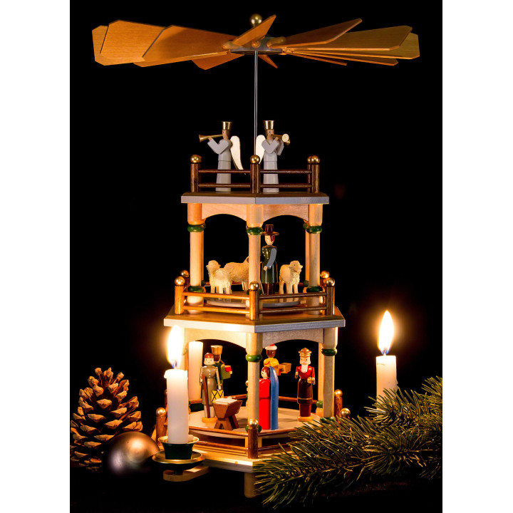 3-Tier Pyramid - Nativity - 35 cm / 13.5 inch