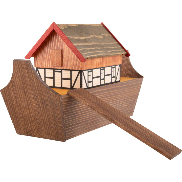 Noah's Ark with 36 Animals and 2 Figurines - 19,5 cm / 7.7 inch