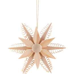 Tree Ornament - Wood Chip Star - 11,5 cm / 4.5 inch