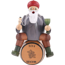 Räuchermännchen Weinhändler mit Fass - 18 cm