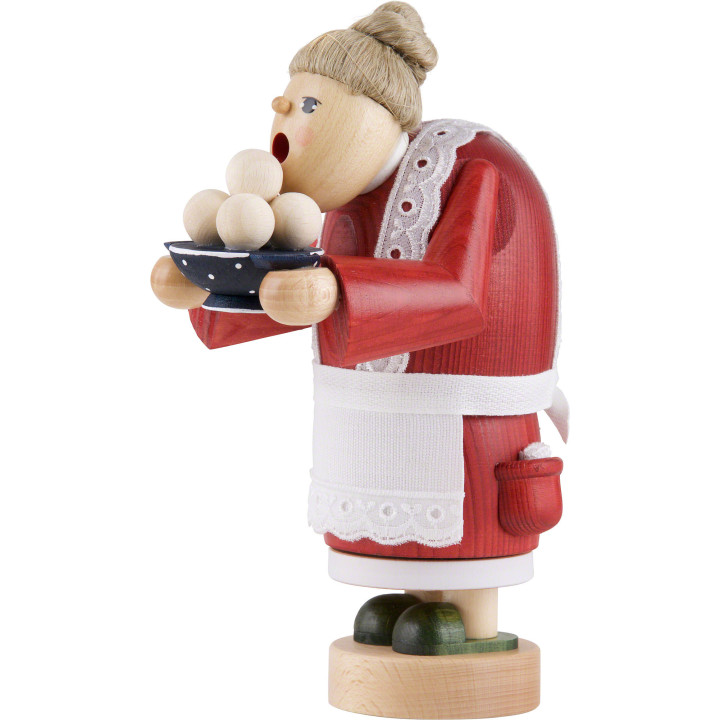 Räuchermännchen Oma mit Klößen - 17 cm
