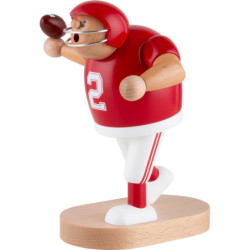 Räuchermännchen Footballspieler rot - 20 cm