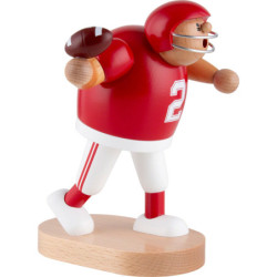 Räuchermännchen Footballspieler rot - 20 cm