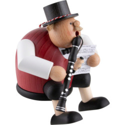 Räuchermännchen Musiker mit Klarinette - 15 cm