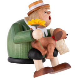 Räuchermännchen Kantenhocker Hundefreundin - 16 cm