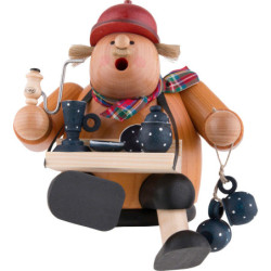 Räuchermännchen Geschirrhändler - Kantenhocker - 15 cm