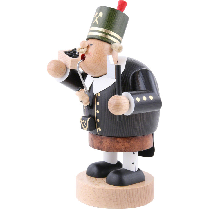 Räuchermännchen Bergmann mit Kohlenkiste - 18 cm