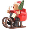 Räuchermännchen Weihnachtsmann mit Schlitten - 18 cm