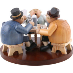Räuchermännchen Skatrunde - 19 cm