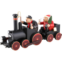 Smoker - Engine Driver with Train - 48,5x21,5x13 cm/19.1x8.5x5.1 inch