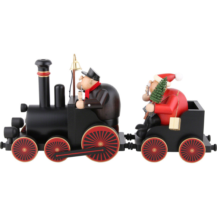 Räuchermännchen Lokführer mit Eisenbahn - 48,5x21,5x13 cm