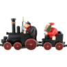 Räuchermännchen Lokführer mit Eisenbahn - 48,5x21,5x13 cm
